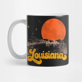 Vintage State of Louisiana Mid Century Distressed Aesthetic Mug